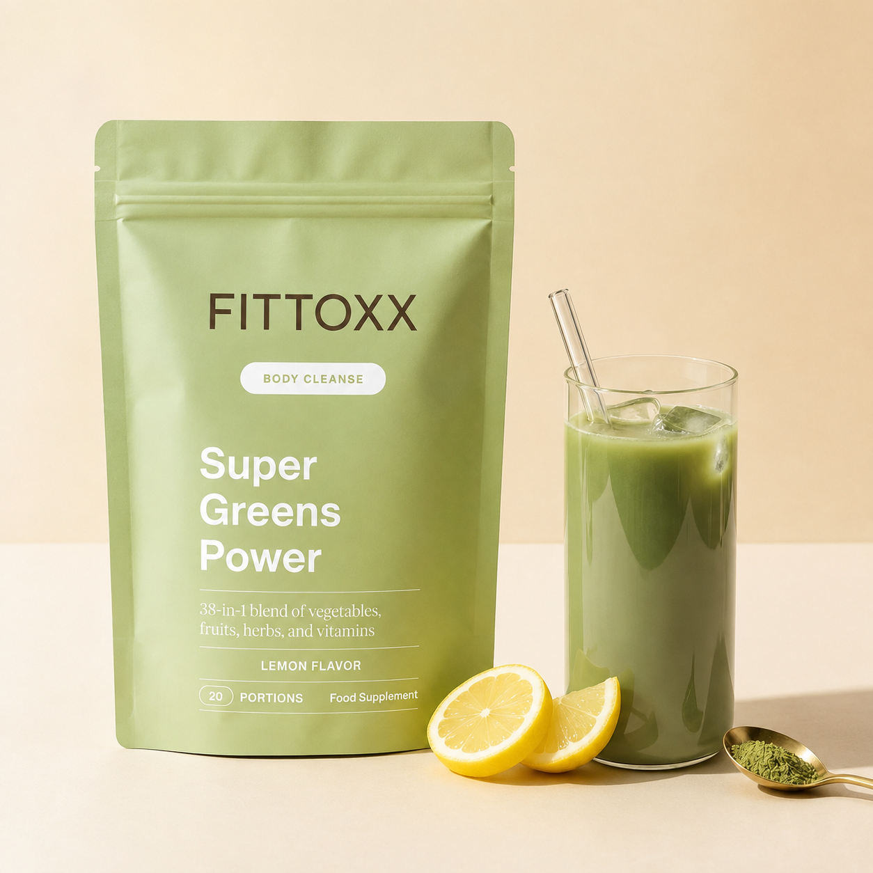 Super Greens Power — polvo de vegetales y vitaminas FittoxxSlay